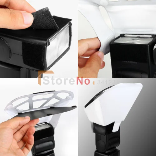 5 in 1 Flash Diffuser Soft Box Reflector F 580EX YN560 II YN565EX YN460 YN468 YN467 Speedlite
5 in 1 Flash Diffuser Soft Box Reflector F 580EX YN560 II YN565EX YN460 YN468 YN467 Speedlite