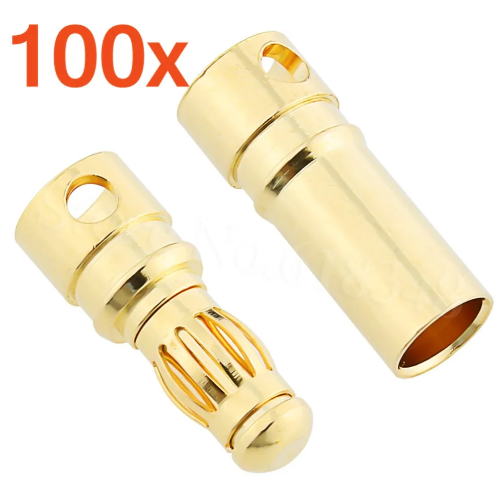 100Sets Female Male 3.5mm Gold Bullet Banana Connectors RC Car Quadcopter ESC Battery Pack Device Electric Motor Wire Parts DIY
100Sets Female Male 3.5mm Gold Bullet Banana Connectors RC Car Quadcopter ESC Battery Pack Device Electric Motor Wire Parts DIY