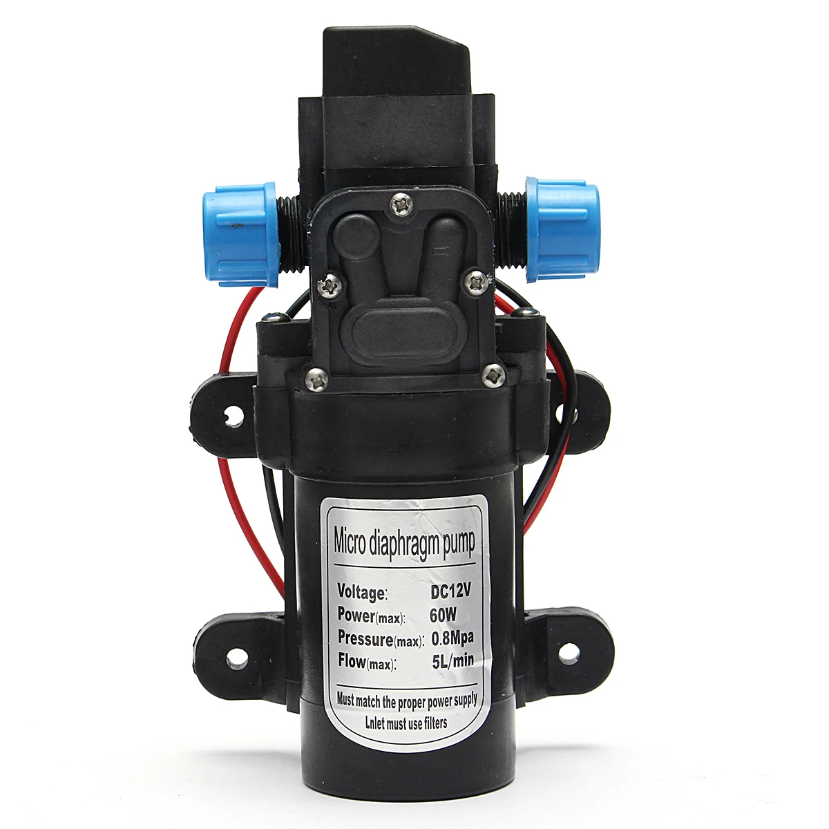 New DC 12V 60W Mini Micro Diaphragm High Pressure Water Self Priming Pump Automatic 5L/Min
New DC 12V 60W Mini Micro Diaphragm High Pressure Water Self Priming Pump Automatic 5L/Min