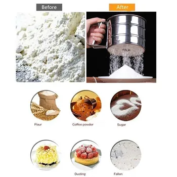 New Stainless Steel Flour Sifter Sieve Filter Flour sieve Baking Icing Sugar Powder Strainer Kitchen Dining Bar J0625
New Stainless Steel Flour Sifter Sieve Filter Flour sieve Baking Icing Sugar Powder Strainer Kitchen Dining Bar J0625