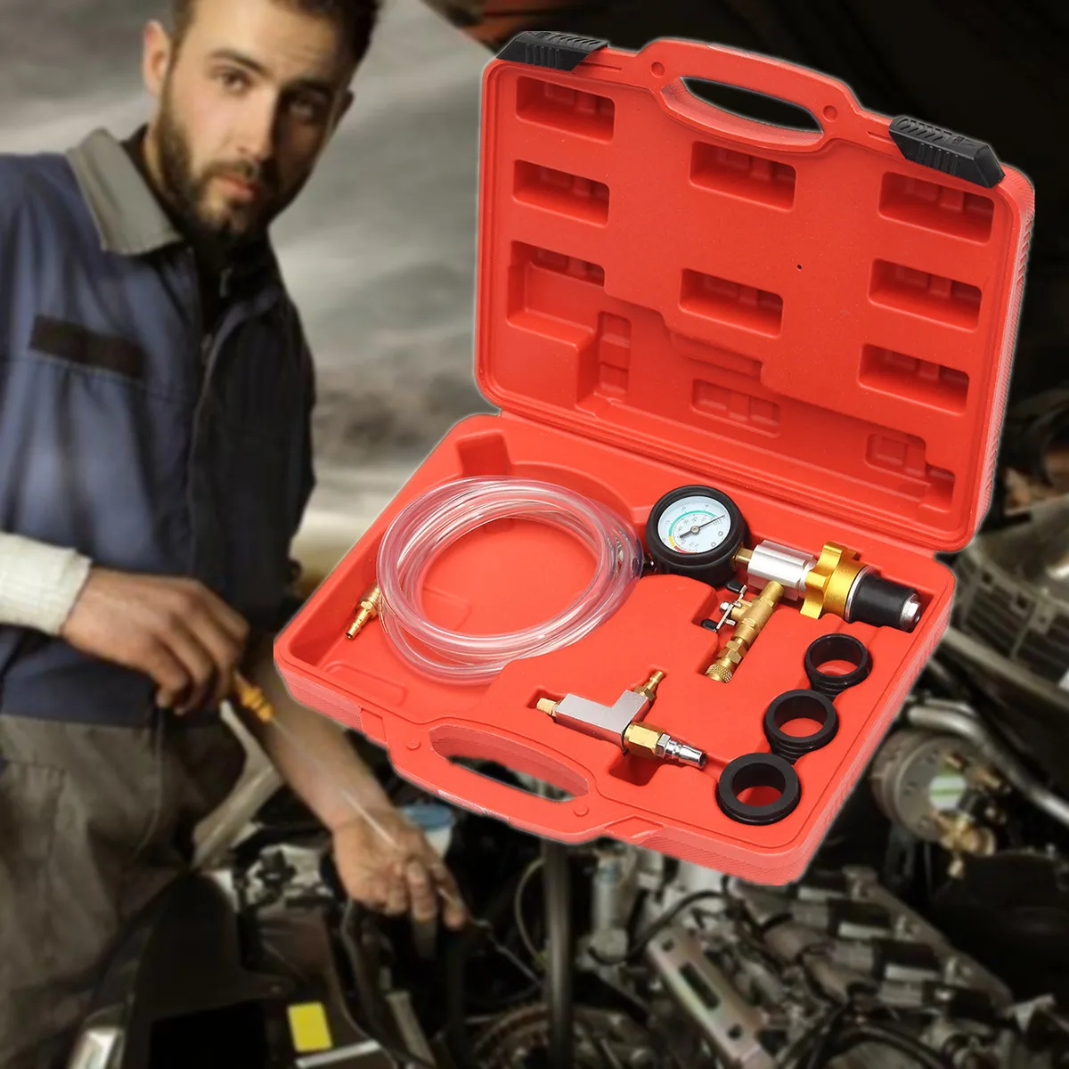 Autoleader Auto Car Radiator Coolant Vacuum Cooling System Refill & Purging Tool Gauge Kit Easy Connect With Air Pump Car Wash
Autoleader Auto Car Radiator Coolant Vacuum Cooling System Refill & Purging Tool Gauge Kit Easy Connect With Air Pump Car Wash