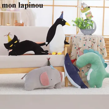 Mon Lapinou Cute Cat Elephant Plush Kids Toy Stuffed Cartoon Animal Soft Cushion Penguin Dinosaur Shark Throw Pillow Home Decro 
Mon Lapinou Cute Cat Elephant Plush Kids Toy Stuffed Cartoon Animal Soft Cushion Penguin Dinosaur Shark Throw Pillow Home Decro