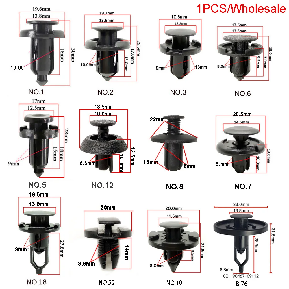 CNIKESIN 1PCS Fastener & Clip Car Door Engine Cover Bumper Fender Clip Retainer for Honda Toyota Nissan peugeot Citroen Suzuki 
CNIKESIN 1PCS Fastener & Clip Car Door Engine Cover Bumper Fender Clip Retainer for Honda Toyota Nissan peugeot Citroen Suzuki