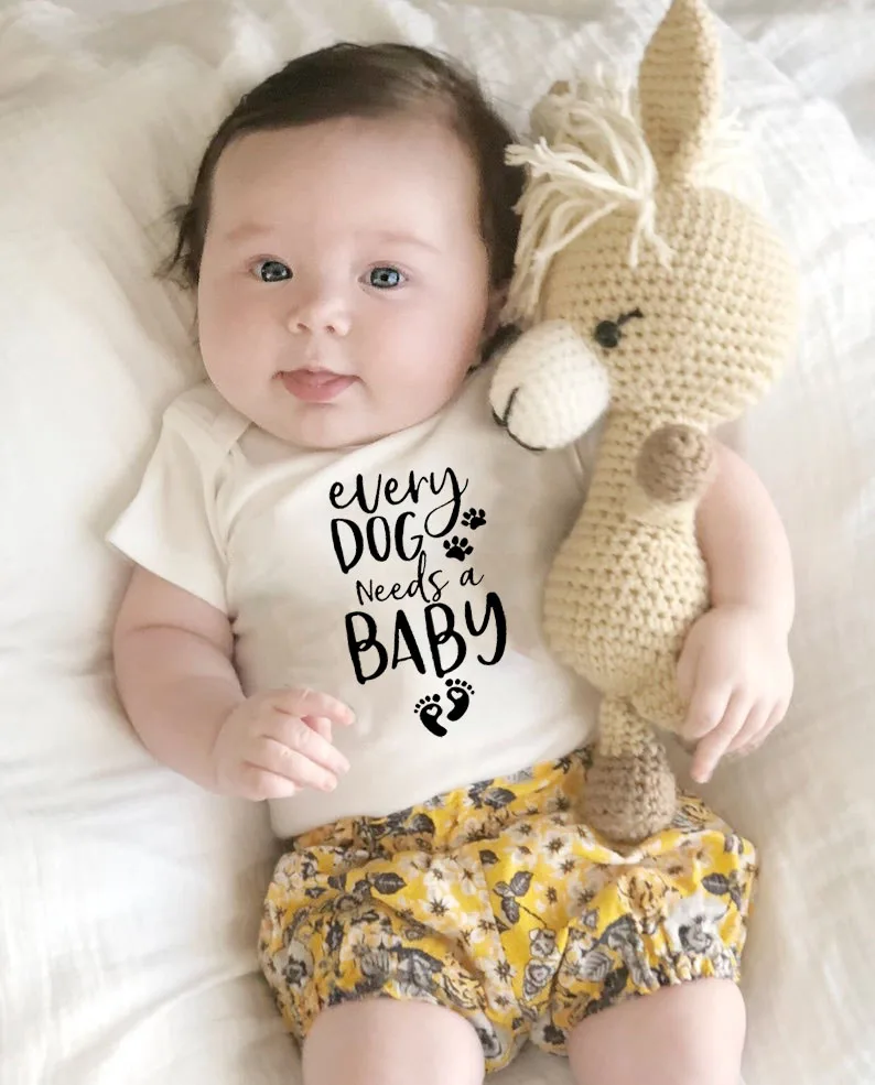 Newborn Kids New Casual Jumpsuit Every Dog Needs A Baby Toddler Girls Boys Footprint Summer Short Sleeve Romper Outfit
Newborn Kids New Casual Jumpsuit Every Dog Needs A Baby Toddler Girls Boys Footprint Summer Short Sleeve Romper Outfit