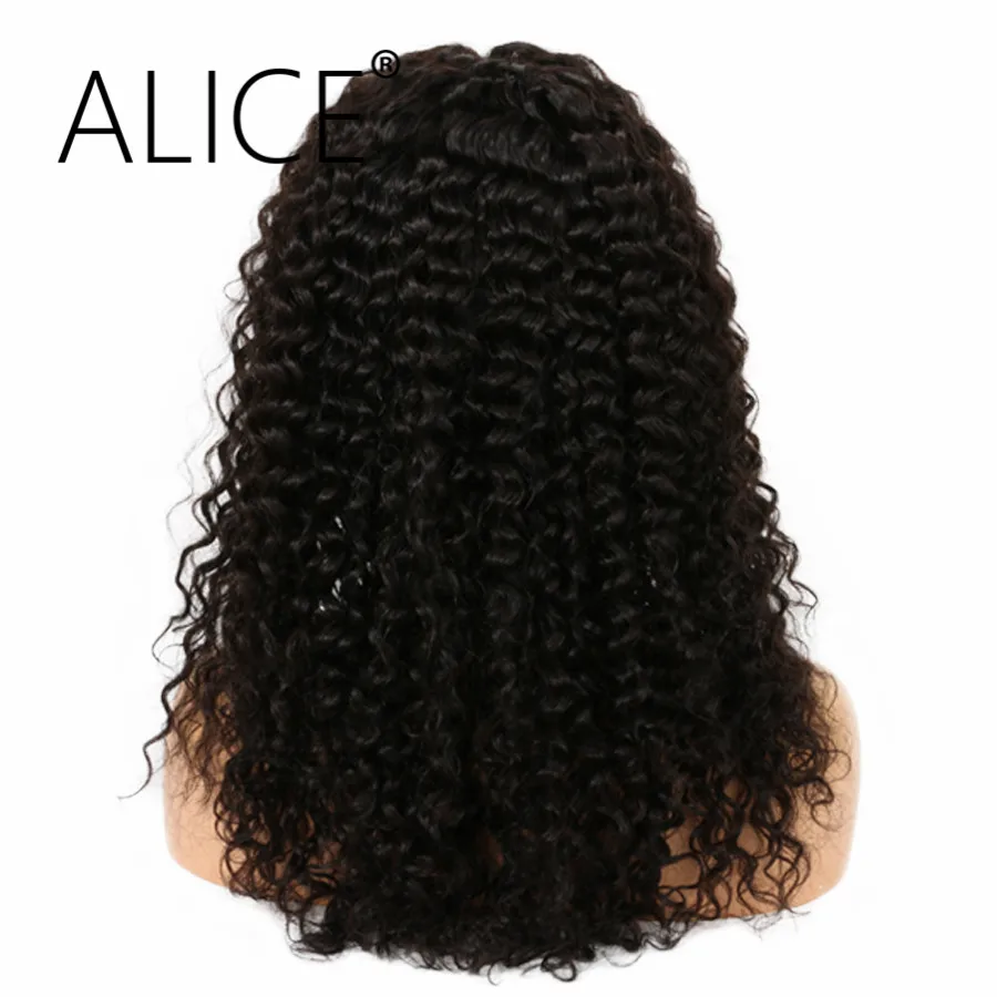 ALICE Kinky Curly Lace Frontal Wigs Pre Plucked Natural Color 150 Density (12)