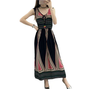 Bohemian beach Maxi long dress Women 2018 new seaside resort thin print vest cotton dress female summer V-neck sleeveless dress
Bohemian beach Maxi long dress Women 2018 new seaside resort thin print vest cotton dress female summer V-neck sleeveless dress