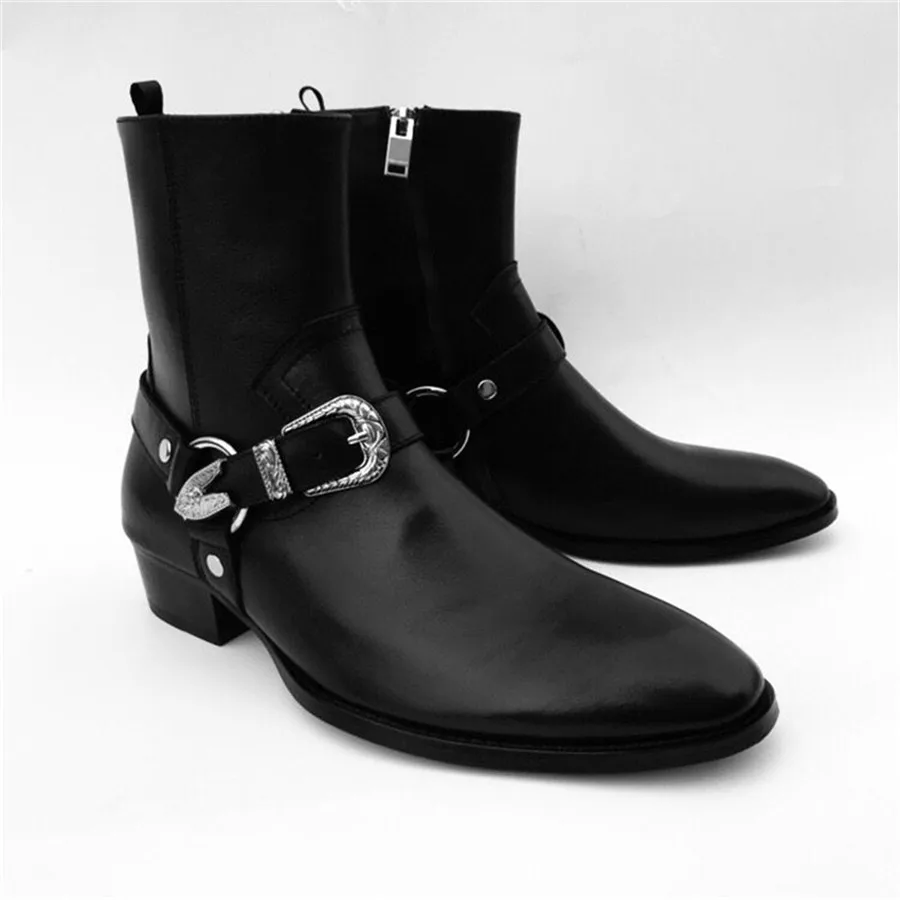 Real picture 2019 Handmade genuine leather luxury designer Pointed Toe rivets buckle cowboy denim dress Boots High Top Men Boots
Real picture 2019 Handmade genuine leather luxury designer Pointed Toe rivets buckle cowboy denim dress Boots High Top Men Boots