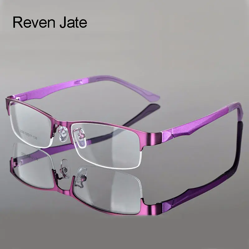Image Half Rimless Eyeglasses Frame Optical Prescription Semi Rim Glasses Spectacle Frame For Women s Eyewear Female Armacao Oculos de