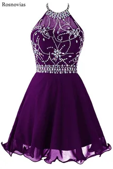 Short Graduation Dresses 2019 Halter Sleeveless Backless Prom Party Gowns Vestidos Mini Crystal Homecoming Dresses Customized
Short Graduation Dresses 2019 Halter Sleeveless Backless Prom Party Gowns Vestidos Mini Crystal Homecoming Dresses Customized