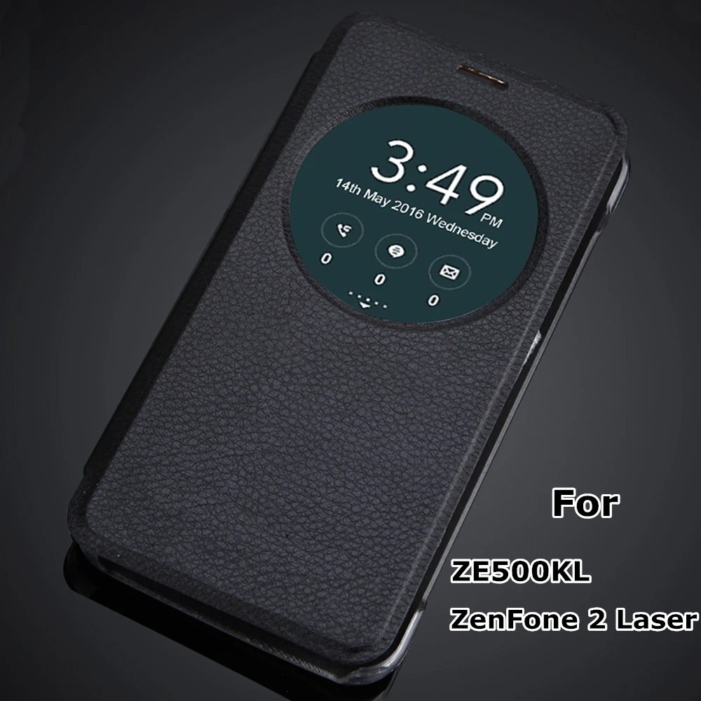 Хит продаж 2019 смарт чехол с окошком для сна и быстрого просмотра Asus ZenFone 2 Laser ZE500KL