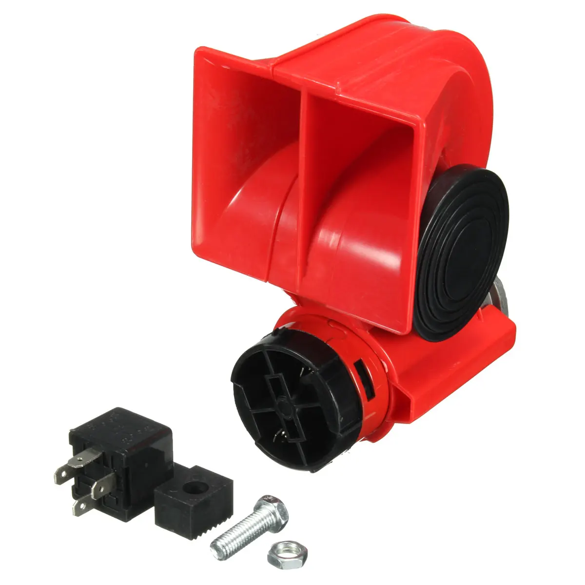 DC 12V 139dB Red Harmonized Twin Tone Air Blast Electric Horn Loudspeaker Steam With Relay For Motor Bike Car Boat Truck Van
DC 12V 139dB Red Harmonized Twin Tone Air Blast Electric Horn Loudspeaker Steam With Relay For Motor Bike Car Boat Truck Van