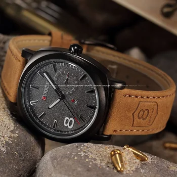 2016 NEW Fashion Luxury Brand CURREN Men Sport Watches Men's Quartz Hours Clock Man Leather Strap Wrist watch Relogio Masculino
2016 NEW Fashion Luxury Brand CURREN Men Sport Watches Men's Quartz Hours Clock Man Leather Strap Wrist watch Relogio Masculino