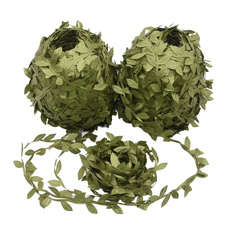 10m/20m Silk Green Leaves Ribbon Artificial Leaf For Wedding Summer Party Hanging Deco DIY Birthday Gift Flower Packing Supplies
10m/20m Silk Green Leaves Ribbon Artificial Leaf For Wedding Summer Party Hanging Deco DIY Birthday Gift Flower Packing Supplies