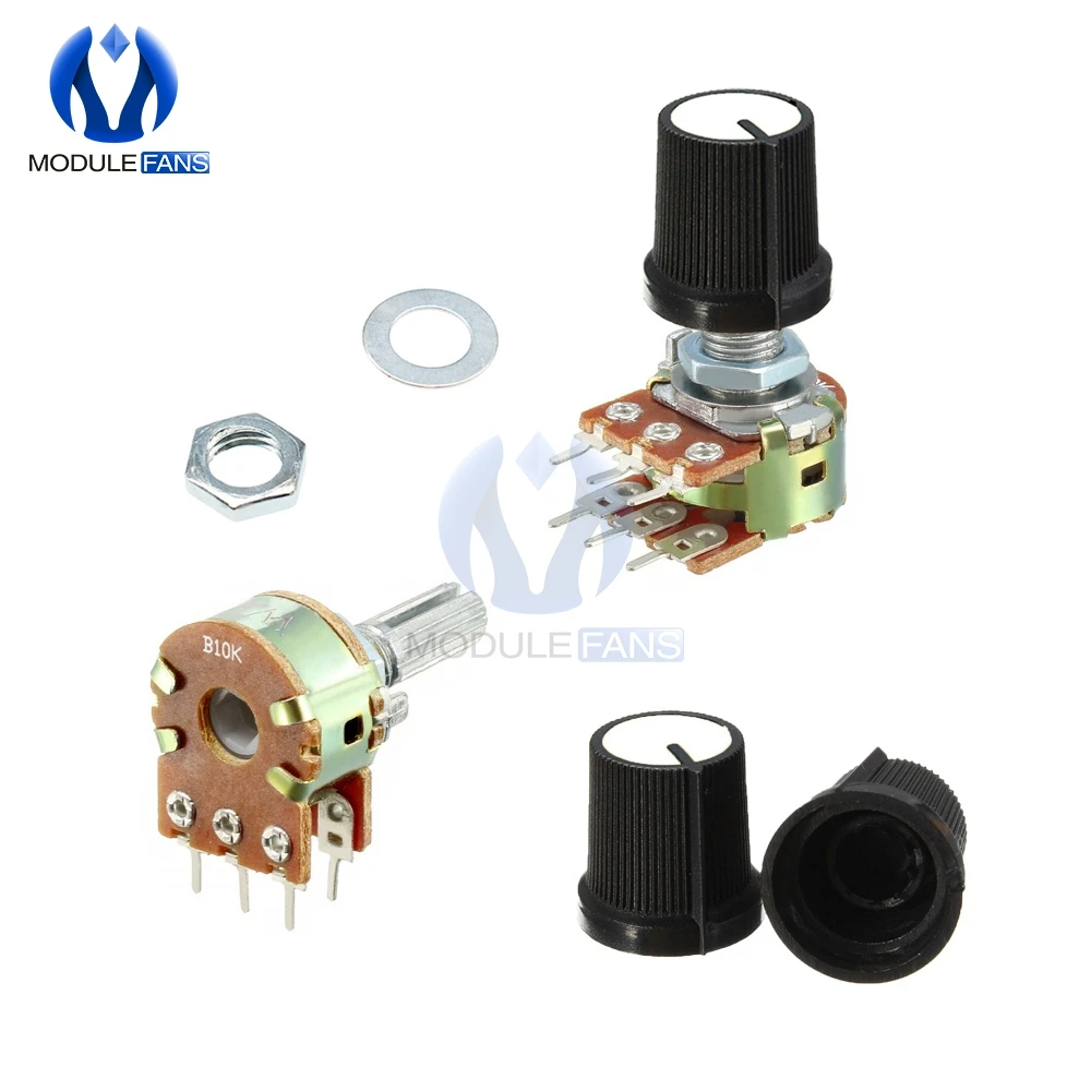 5PCS B1K B2K B5K B10K B20K B50K B100K B250K B500K B1M Potentiometer Resistor Linear Taper Rotary Potentiometer Cap Knob Ohm
5PCS B1K B2K B5K B10K B20K B50K B100K B250K B500K B1M Potentiometer Resistor Linear Taper Rotary Potentiometer Cap Knob Ohm