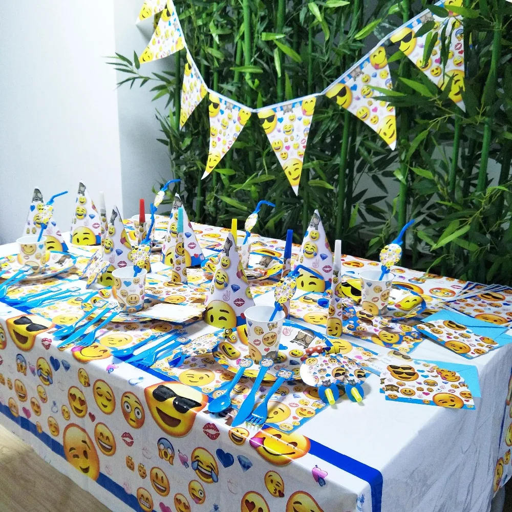 84pcs/set Emoji Smile Banner Happy Birthday Kids Baby Shower Paper Party Decoration Set Theme Supplies Cup Plate Forks Napkin
84pcs/set Emoji Smile Banner Happy Birthday Kids Baby Shower Paper Party Decoration Set Theme Supplies Cup Plate Forks Napkin