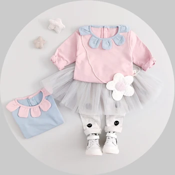 Autumn Baby Girls Flower Collar T-shirt + Polka Dot Mesh Pantskirt Kids Clothing Sets Infant 2Pcs Suits conjunto roupas de bebe
Autumn Baby Girls Flower Collar T-shirt + Polka Dot Mesh Pantskirt Kids Clothing Sets Infant 2Pcs Suits conjunto roupas de bebe