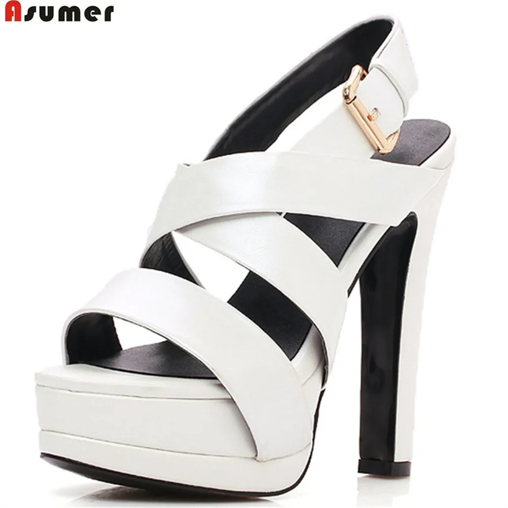 Asumer black white fashion new 2020 summer shoes woman buckle platform super high ladies genuine leather high heels sandals
Asumer black white fashion new 2020 summer shoes woman buckle platform super high ladies genuine leather high heels sandals