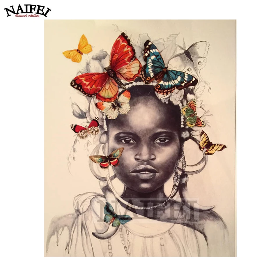 5D Diamond embroidery Needlework Full Resin Square Diamond Painting african girl with butterflies,diamond Mosaic Cross Stitch
5D Diamond embroidery Needlework Full Resin Square Diamond Painting african girl with butterflies,diamond Mosaic Cross Stitch