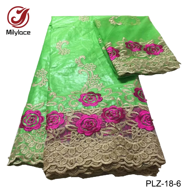 High class Bazin lace fabric delicate flower embroidery french beaded guipure for women's clothes PLZ-18 | Дом и сад