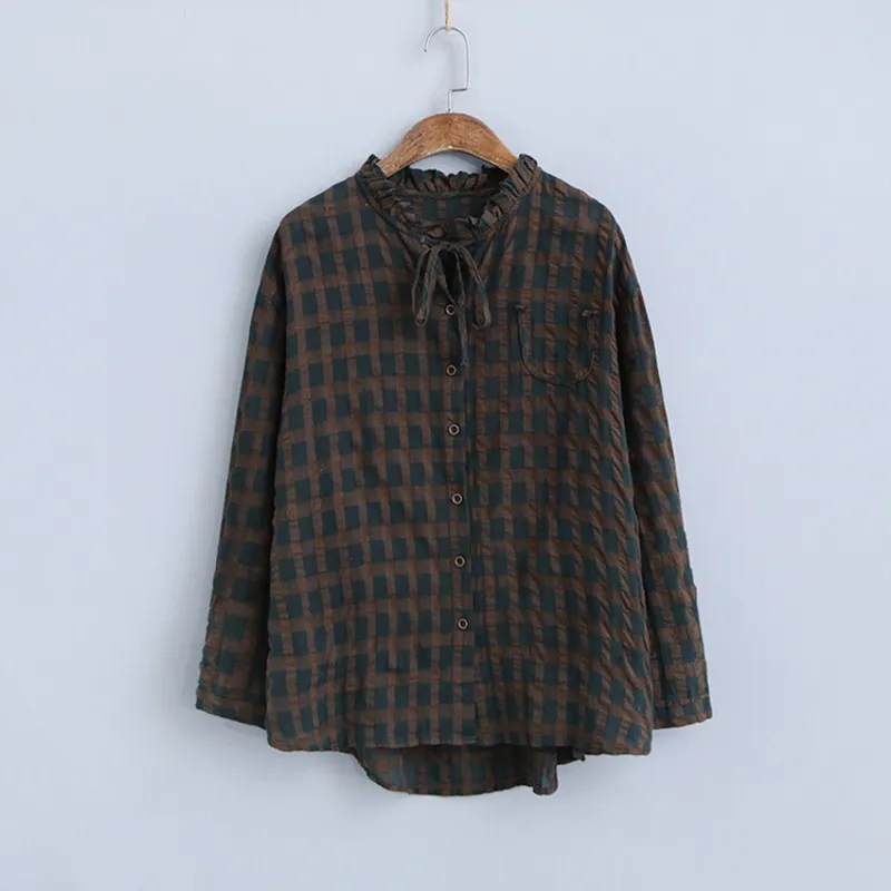 Johnature Shirts 2019 New Style Casual Cotton Retro Plaid Linen Female Blouse Spring Literary Loose Pocket Long Sleeve Blouse
Johnature Shirts 2019 New Style Casual Cotton Retro Plaid Linen Female Blouse Spring Literary Loose Pocket Long Sleeve Blouse