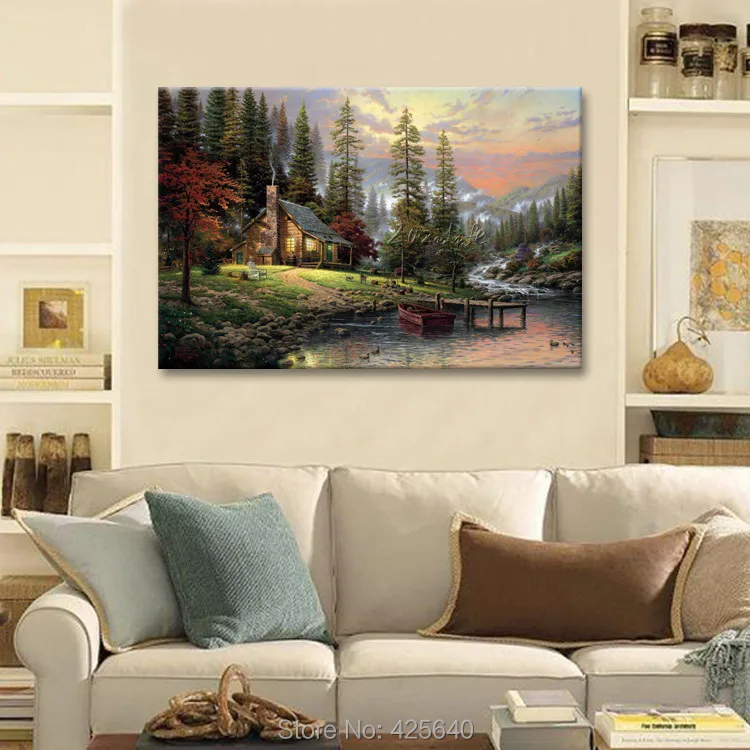 Framed Thomas Kinkade Oil Paintings Peaceful-Retreat Art Decor Painting Print Giclee Art Print On Canvas
Framed Thomas Kinkade Oil Paintings Peaceful-Retreat Art Decor Painting Print Giclee Art Print On Canvas
