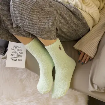 Socks women's Japanese new warm coral fleece women's socks embroidered deer floor socks half velvet female towel socks
Socks women's Japanese new warm coral fleece women's socks embroidered deer floor socks half velvet female towel socks
