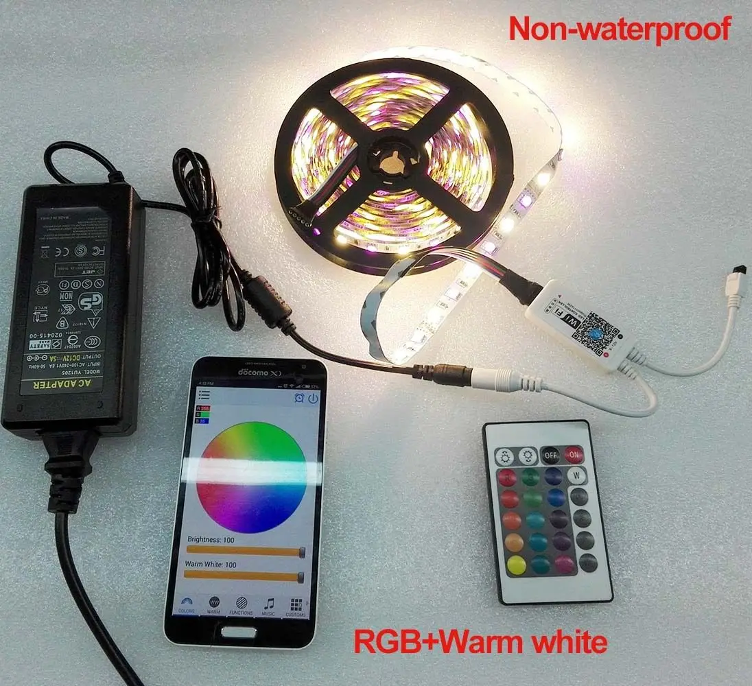 Decoration 5M SMD 5050 RGBW/RGBWW LED Strip Light DC12V 60Leds/M+Wireless RGBW WIFI Remote Dimmer Controller+ DC 12V 5A Adapter
Decoration 5M SMD 5050 RGBW/RGBWW LED Strip Light DC12V 60Leds/M+Wireless RGBW WIFI Remote Dimmer Controller+ DC 12V 5A Adapter