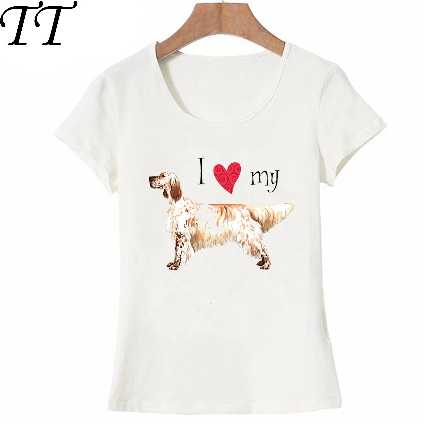 I Love my English Setter Dog Hipster T-Shirt Summer Women T-shirt Funny Animal design girl Tops fashion ladies casual Tee
I Love my English Setter Dog Hipster T-Shirt Summer Women T-shirt Funny Animal design girl Tops fashion ladies casual Tee