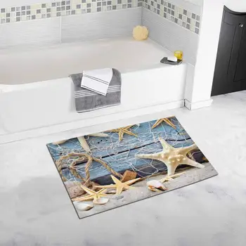 Beach Starfish and Fishing Net Plush Bathroom Decor Rug Mat with Non Slip Rubber Backing 32 L X 20 W Inches
Beach Starfish and Fishing Net Plush Bathroom Decor Rug Mat with Non Slip Rubber Backing 32 L X 20 W Inches