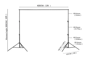 Photographic Equipment Support 4x3m(12x10FT) Manual Quality Aluminum High Quality Frame Background Stand For Photo Studio
Photographic Equipment Support 4x3m(12x10FT) Manual Quality Aluminum High Quality Frame Background Stand For Photo Studio