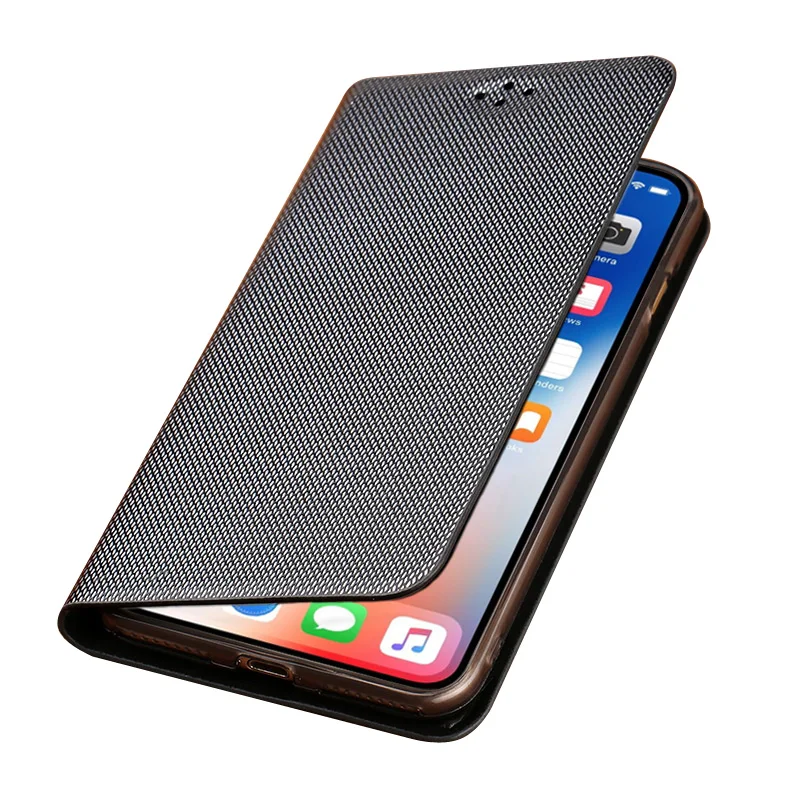 Магнитный флип чехол LANGSIDI из натуральной кожи с алмазным узором для iphone 11 Pro max 6S X