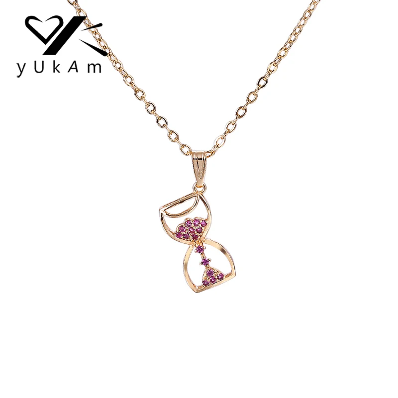 YUKAM Jewelry Champagne Gold Hourglass Time Turner Pendant Necklaces for Women Rose Red Crystal AAA Cubic Zircon Chain Necklaces
YUKAM Jewelry Champagne Gold Hourglass Time Turner Pendant Necklaces for Women Rose Red Crystal AAA Cubic Zircon Chain Necklaces