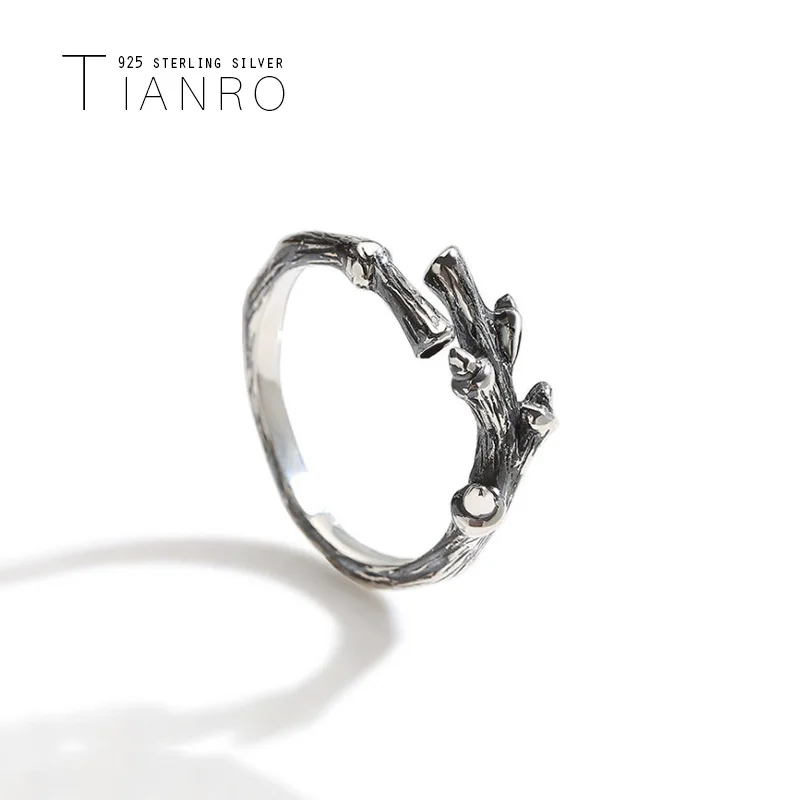 TIANRO Sterling silver 925 ring Couple retro style Thai silver open tail ring Plain silver natural pattern jewelry
TIANRO Sterling silver 925 ring Couple retro style Thai silver open tail ring Plain silver natural pattern jewelry