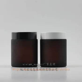 100g brown frosted(Natural) glass jar with black/white plastic lid,for eye cream/mask cream/facial cream/mini/sample container
100g brown frosted(Natural) glass jar with black/white plastic lid,for eye cream/mask cream/facial cream/mini/sample container