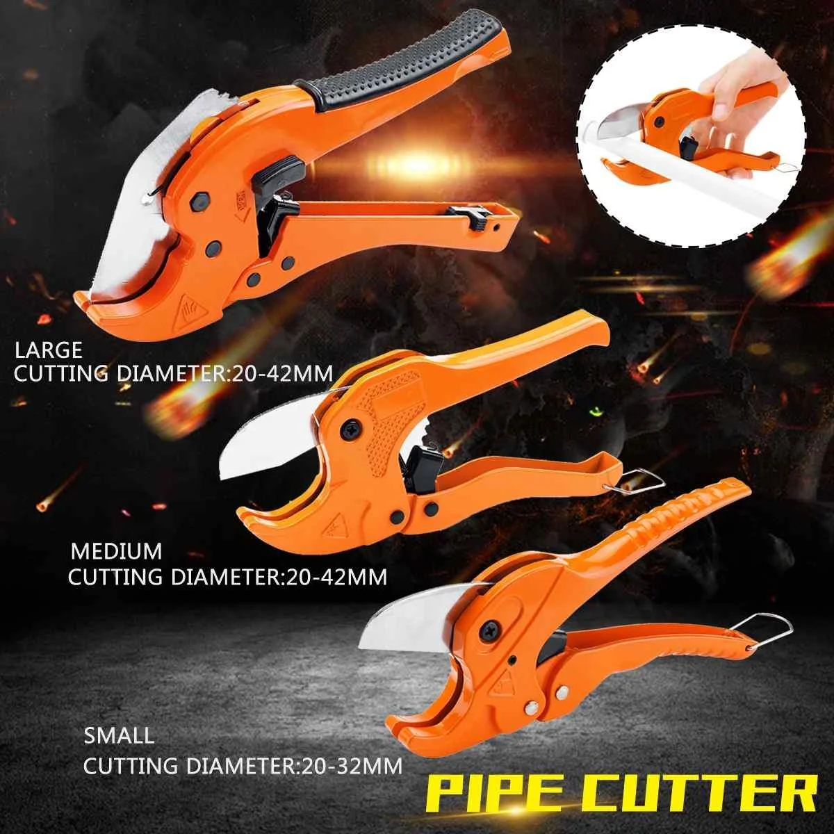 1Pcs PVC Pipe Cutter 20/32/42mm Ratchet Scissors Tube Cutter Hose Cutting Hand Tools Portable Garden Tree Branches Scissors
1Pcs PVC Pipe Cutter 20/32/42mm Ratchet Scissors Tube Cutter Hose Cutting Hand Tools Portable Garden Tree Branches Scissors