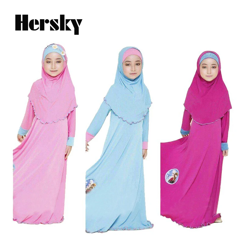 Two sets Traditional cartoon Kids clothing Fashion Child Abaya Muslim Girl dress jilbab and abaya islamic Children hijab dresses
Two sets Traditional cartoon Kids clothing Fashion Child Abaya Muslim Girl dress jilbab and abaya islamic Children hijab dresses