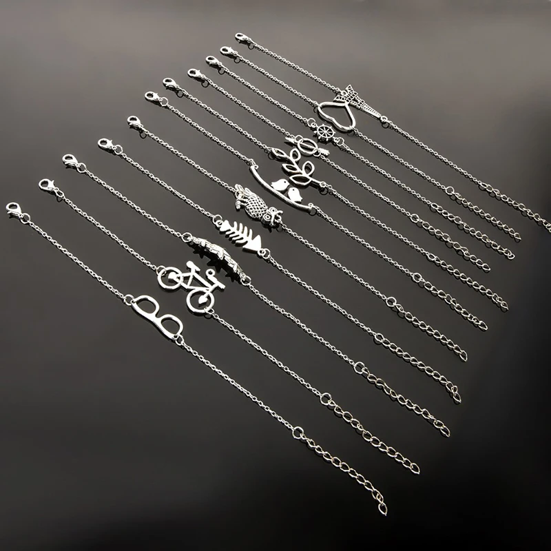 Simple Style Silver Plated Charm Bracelet Jewelry Gift Love Wedding Banquet Wholesale Top Quality
Simple Style Silver Plated Charm Bracelet Jewelry Gift Love Wedding Banquet Wholesale Top Quality