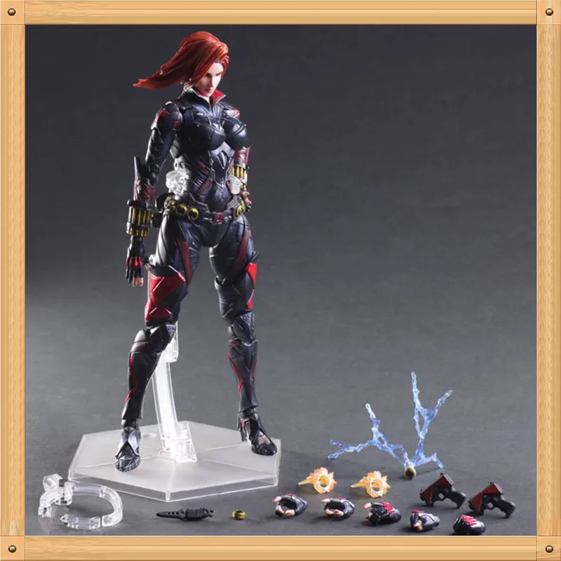 

27CM Marvel The Avengers Age of Ultron Playarts KAI Black Widow Natasha Romanoff PVC Action Figure Collectible Model Toy