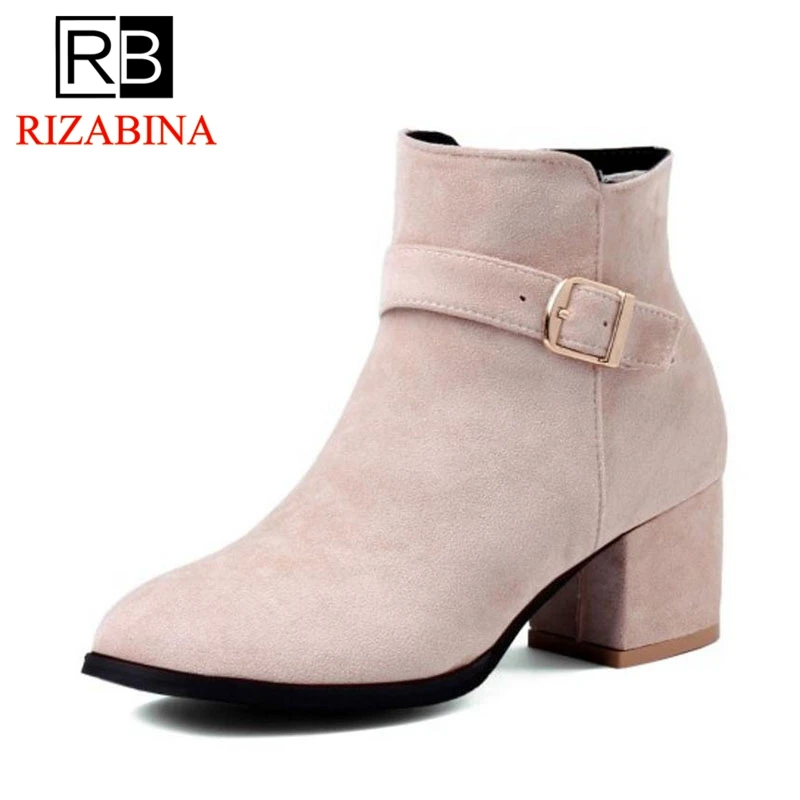 RizaBina Women Ankle Boots Zipper Buckle R Toe Warm Plush Fur Shoes Women Winter High Heel Boots Office Shoes Size 32-45
RizaBina Women Ankle Boots Zipper Buckle R Toe Warm Plush Fur Shoes Women Winter High Heel Boots Office Shoes Size 32-45