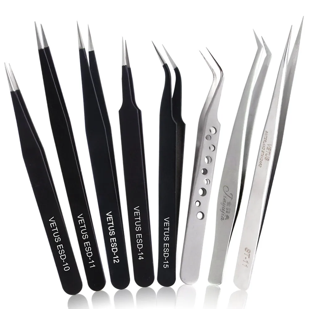 Stainless Steel Eyelash Extensions Tweezers Non-magnetic VETUS Eyelash Tweezer Volume Lashes Tools Individual Eyelashes Make Up
Stainless Steel Eyelash Extensions Tweezers Non-magnetic VETUS Eyelash Tweezer Volume Lashes Tools Individual Eyelashes Make Up