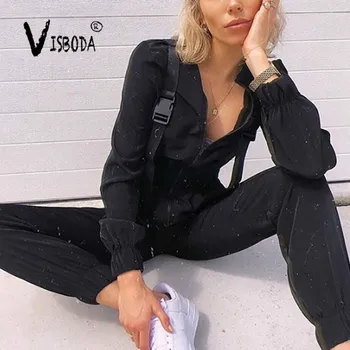 Women Loose Jumpsuit With Buckle Belt Khaki Long Sleeve Overalls High Street Fashion Autumn Female Black Zipper Romper Playsuit
Women Loose Jumpsuit With Buckle Belt Khaki Long Sleeve Overalls High Street Fashion Autumn Female Black Zipper Romper Playsuit