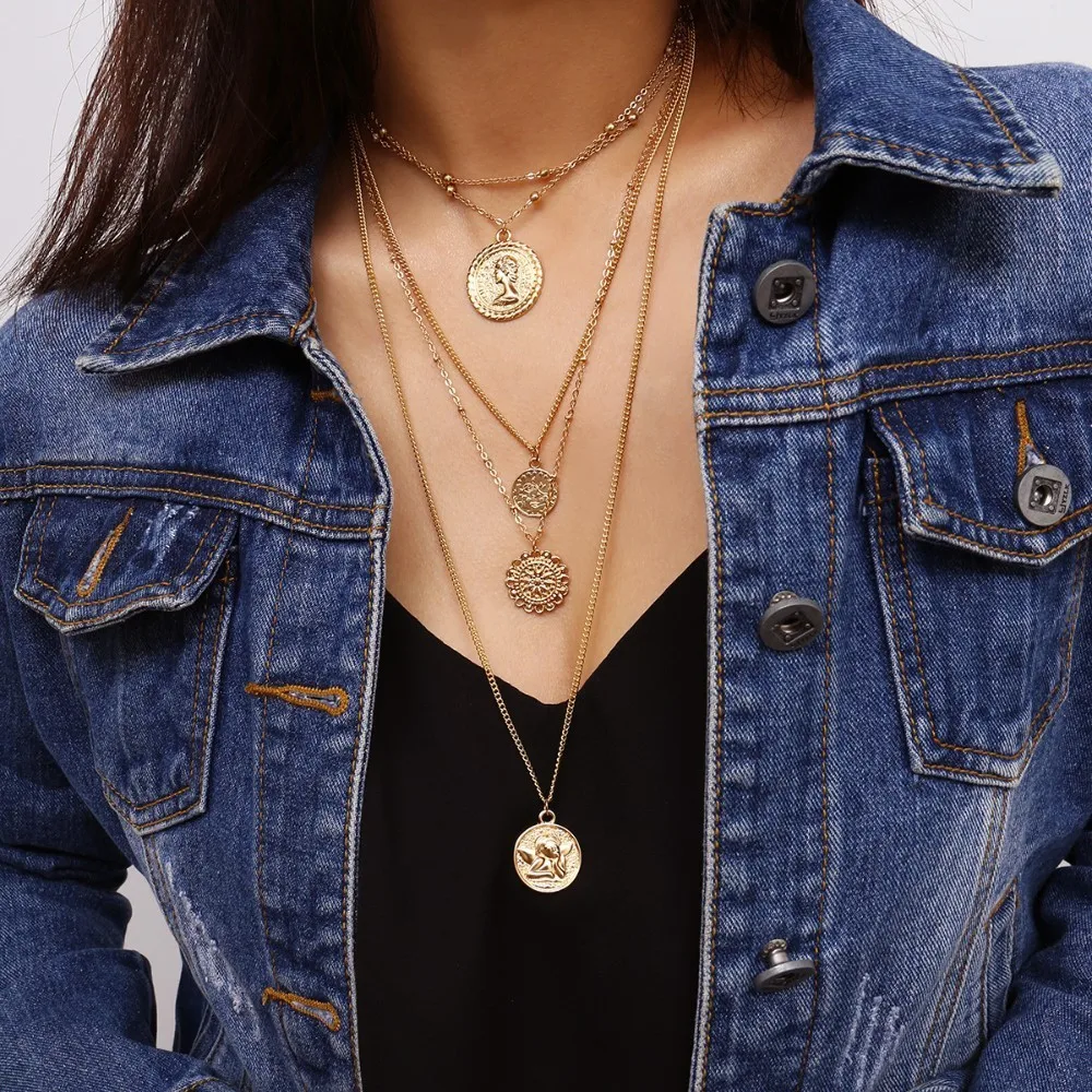 Bohemian Gold Coins Chains Necklaces Women Boho Jewelry Layered Choker Necklace Punk Mary Flower Vintage Koyle Pendants 2019
Bohemian Gold Coins Chains Necklaces Women Boho Jewelry Layered Choker Necklace Punk Mary Flower Vintage Koyle Pendants 2019