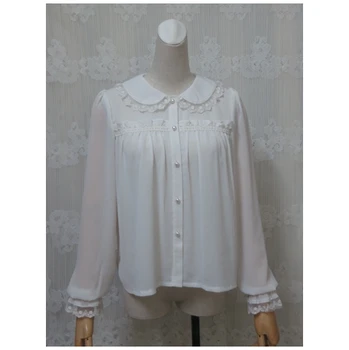 Japanese Style Female Lolita Cute col Claudine Shirt Spring Autumn Black White Lace Long Sleeve Chiffon Cotton Top Free Shipping
Japanese Style Female Lolita Cute col Claudine Shirt Spring Autumn Black White Lace Long Sleeve Chiffon Cotton Top Free Shipping
