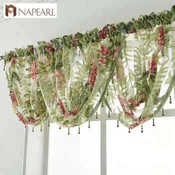 Beaded Waterfall Valance Pelmet Floral Design Burnout Sheer Curtain panels Transparent tulle fabrics green bead window treatment
Beaded Waterfall Valance Pelmet Floral Design Burnout Sheer Curtain panels Transparent tulle fabrics green bead window treatment