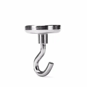 Hot sale !! Super N52 1PCS D36mm strong neodymium magnetic hook with vertical pull force 30KG 36 mm x 46 mm