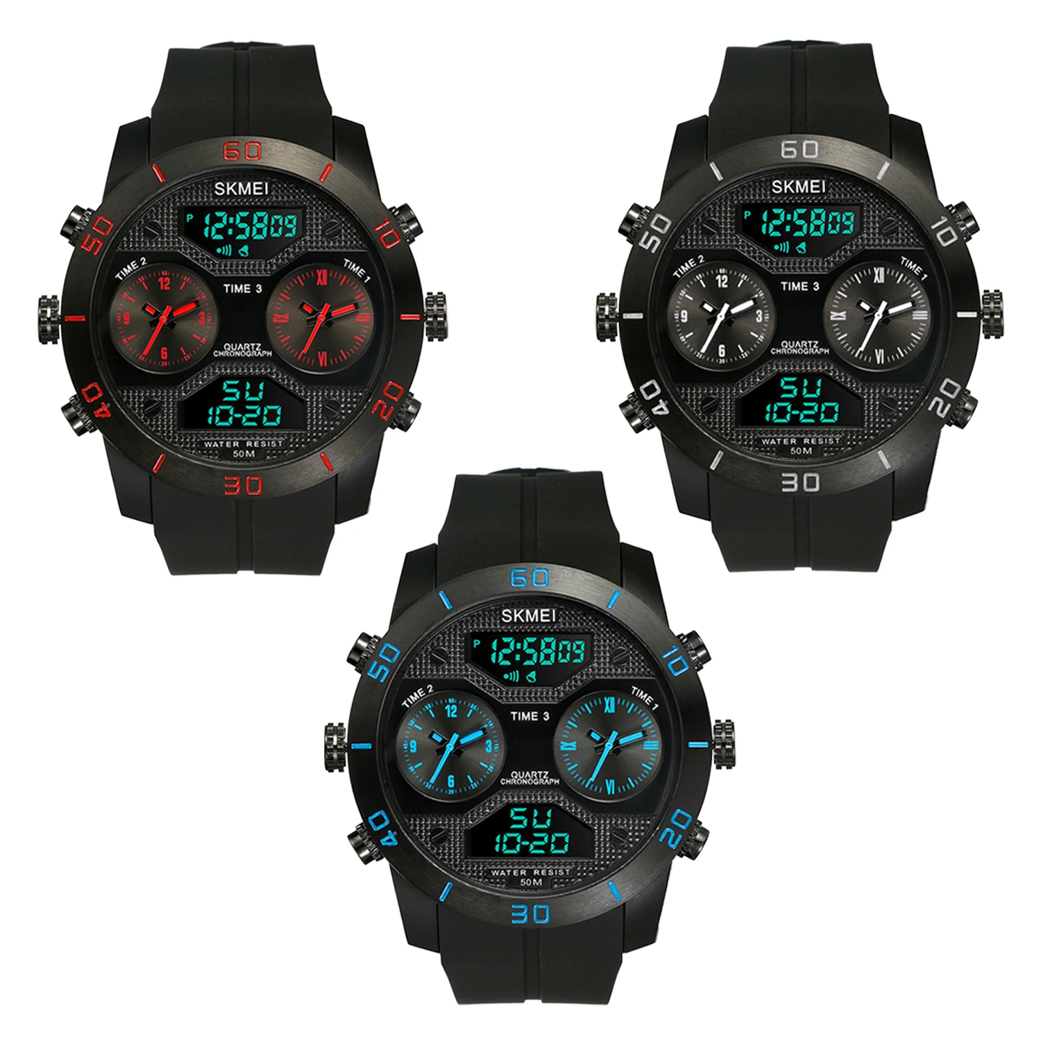 LANCARDO Casual & Fashion Men's Quartz Watches Three TimeMulti-function Sport Clock Silicone Strap Man's Military Luxury watch
LANCARDO Casual & Fashion Men's Quartz Watches Three TimeMulti-function Sport Clock Silicone Strap Man's Military Luxury watch