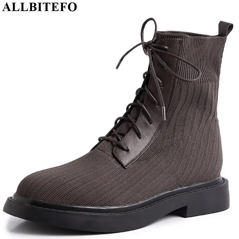 ALLBITEFO fashion casual knitting wool thick heel ankle boots for women high quality winter snow women boots women martin boots
ALLBITEFO fashion casual knitting wool thick heel ankle boots for women high quality winter snow women boots women martin boots