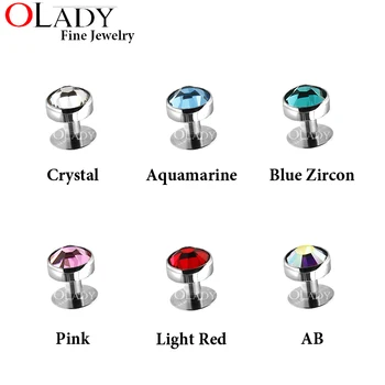 10Pcs/lot 100% Titanium G23 micro anchor dermal piercing jewelry skin diver jewelled Disc 3MM 4MM AAA Austria Crystal 
10Pcs/lot 100% Titanium G23 micro anchor dermal piercing jewelry skin diver jewelled Disc 3MM 4MM AAA Austria Crystal