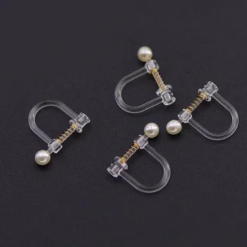 Clip on Spring Earrings with 3mm 6mm Immitation Pearl Findings DIY Plastic Resin Clear U Shape Non-pierced Earring Component
Clip on Spring Earrings with 3mm 6mm Immitation Pearl Findings DIY Plastic Resin Clear U Shape Non-pierced Earring Component