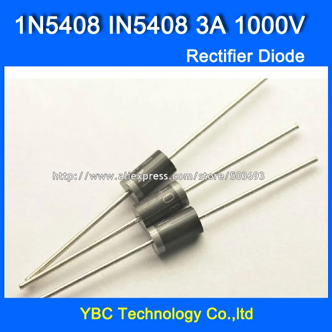 500 шт./лот 1N5408 IN5408 3A/1000V выпрямительный диод большой мощности и длинные контакты |